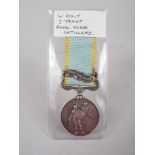 A Victorian 1854 Crimea War medal with Sebastopol bar to W Holt J Troop Horse Artillery