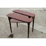 A 19th century mahogany Pembroke table, fitted one drawer, 30" wide (for restoration) and a pair