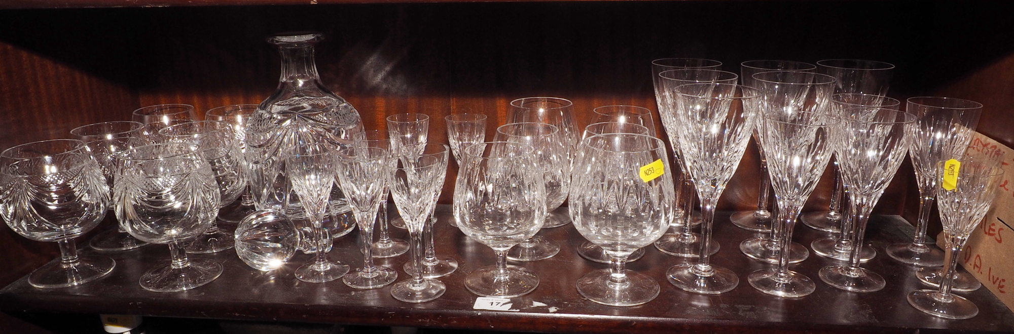 A selection of cut crystal drinking glasses by Stewart and others - Image 2 of 2