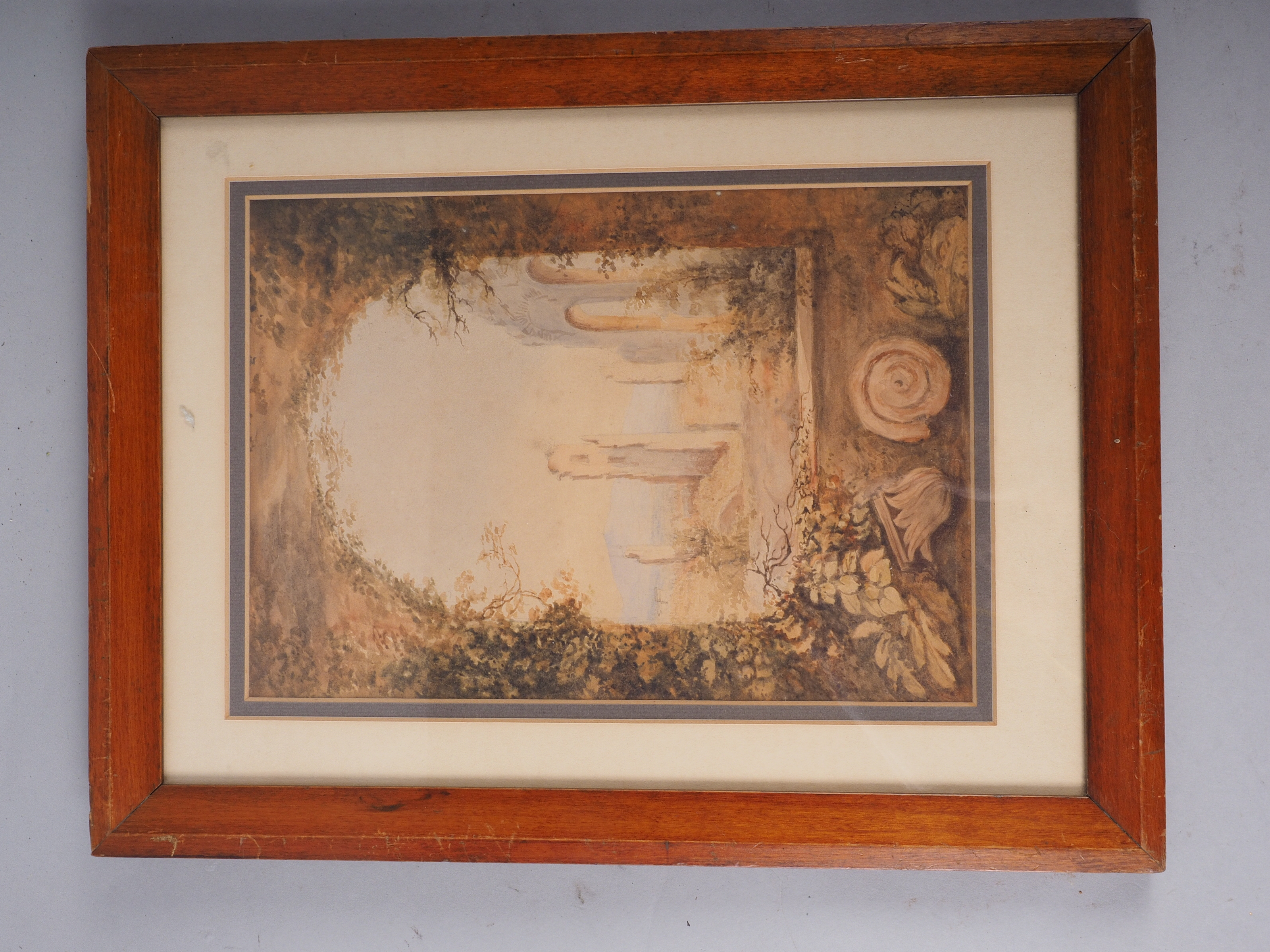 An assortment of framed watercolours and prints, including 18th century portraits etc. - Image 7 of 17