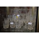 A part suite of drinking glasses