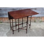 A mahogany spider gate leg table of Georgian design, 30" wide x 11" deep x 28" high