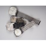 Two Seiko automatic wristwatches, a Seiko quartz wristwatch and one other