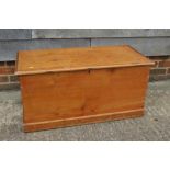 A pine blanket box, 36" wide x 17" deep x 17" high