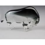 A V Nason Murano glass bull, 6 1/2" high (tail damaged)