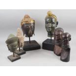 Three Oriental heads and three African heads