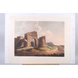 After Thomas Daniell RA: an early 19th century hand-coloured aquatint, "West Gate of Firoz Shah's