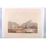 After Thomas Daniell RA and William Orme: an early 19th century hand-coloured aquatint, "Distant