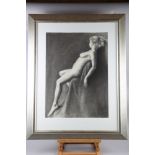 Nichola Eddery: pencil study of a reclining nude, signed bottom right, reputedly drawn in