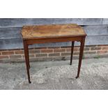 An Edwardian rosewood and inlaid shape top occasional table, 31" wide x 16 1/2" deep x 28 1/2" high