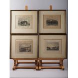 Four Tombleson engravings, scenes of Henley, "Island near Henley", "Fare Place", "Fawley Court"