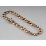 A 9ct gold curb link bracelet, 10.4g
