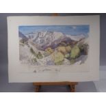 Sir John Waldron: a folio of eight unframed watercolours, Continental views, including Swiss