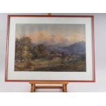 Edward T Compton: watercolours, "Berchtesgaden" Bavaria, 15 1/2" x 22 1/2", in painted frame