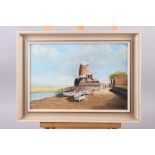 Peter Kenwood: oil on canvas, "Cley next the Sea", 10" x 15", in gilt frame