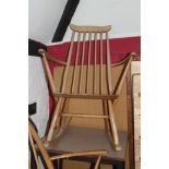An Ercol "Goldsmith Windsor" high back rocking armchair