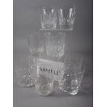 Ten Royal Doulton Crystal tumblers, Stuart Crystal tumblers and other tumblers