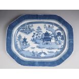 A Copeland and Garret late Spode blue and white "Willow" pattern meat dish