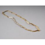 An 18ct gold shaped link necklace, by Annabel Eley, 23.7g