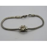 A HM silver Pandora style charm bracelet,