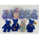 Ty Beanie Babies/Beanie Bears; Official Club bears; 'Clubbie' (x3 - one with loose tag),