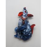 An overlaid plastic brooch in the style of Lea Stein in the form of a dog, 7cm in length.