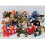 A large quantity of Ty Beanie Babies all with tags; 'Bananas', 'Runner', 'Scurry', 'Mac', 'Pecan',