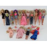 A quantity of assorted Sindy and Barbie dolls, one having jointed elbows and knees,