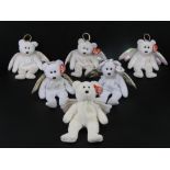 Ty Beanie Babies/Beanie Bears; 'Halo' x 3 (two with tags, one without), 'Halo II' with tag,