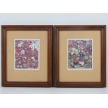 Two Brambly Hedge prints featuring mice in brambles picking fruit.