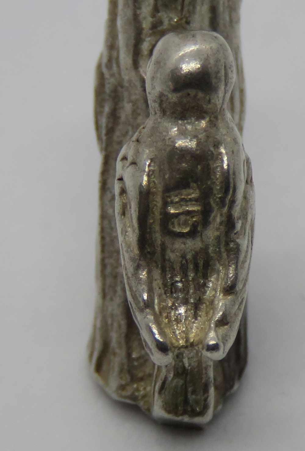 A HM silver charm in the form of a daisy together with other silver charms including woodpecker, - Image 4 of 6