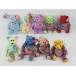 Ty Beanie Babies/Beanie Bears; Birthday Bear one with tag, one with loose tag,