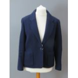 A ladies navy blue 100% pure new wool jacket, UK size 16,