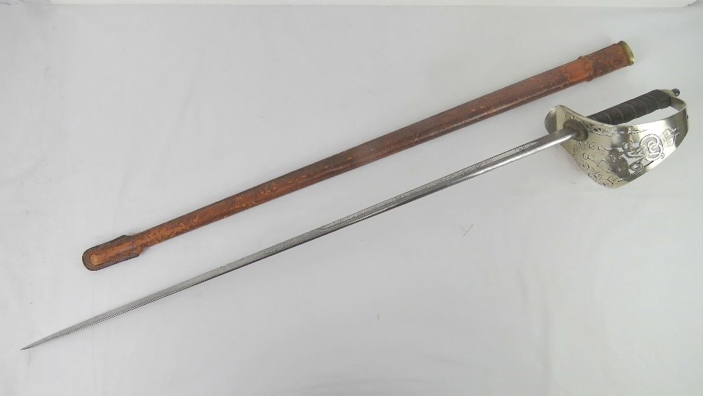 A George V army cutlass made by Fenton Bros Sheffield 'Sword Cutlers to the War Office', - Image 2 of 6