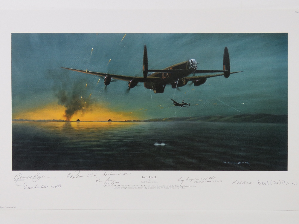 Gerald Coulson, three signed limited edition prints; 'Knight of the Sky' 193/300, - Image 5 of 8