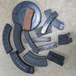 A quantity of assorted magazines; RPK 40 round, M16, Thompson, two G3, M56, Sten, Bren, RPK, PPS 43,
