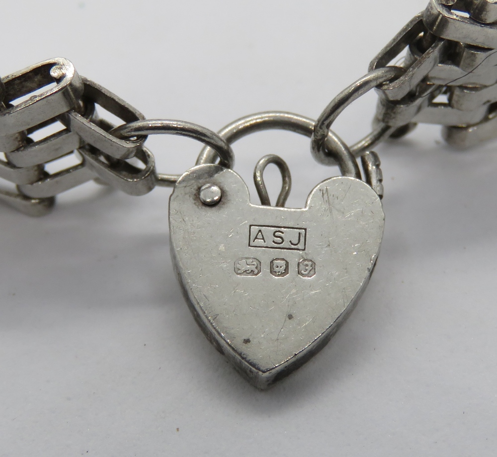 A silver four bar bracelet having hallma - Image 2 of 2