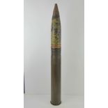 An inert WWII German 8.8cm Flak18 shell,