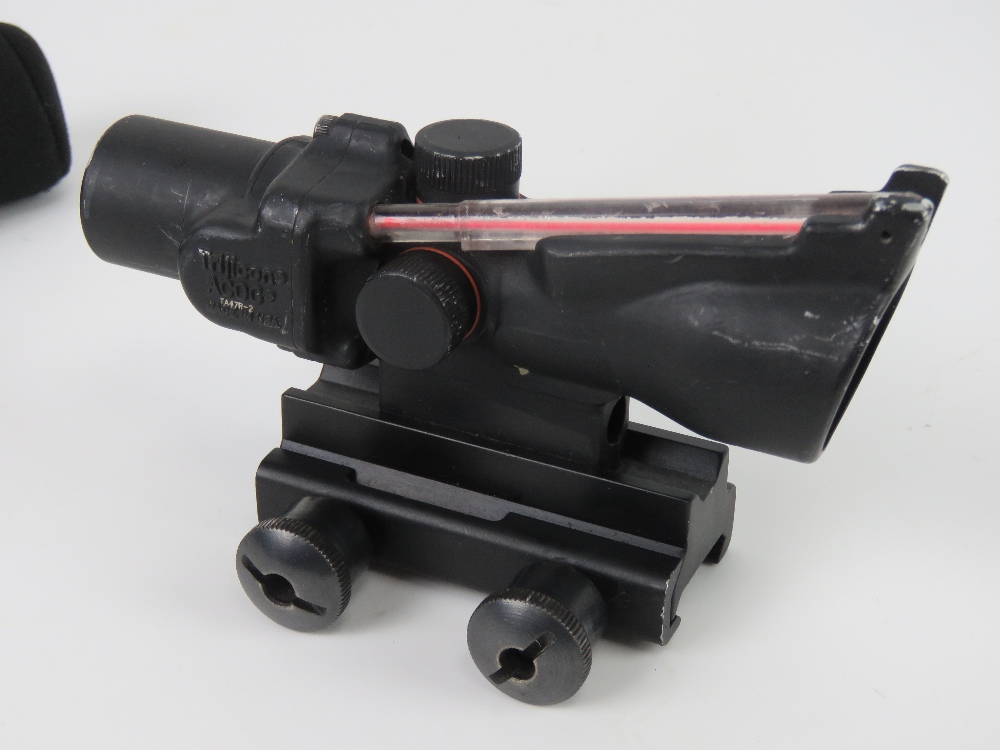 A Trijicon ACOG 2x20 optical sight, with