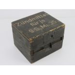 A WWII German WEHRMACHT S-mine accessory box with accessories,