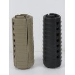 Two M16/M4 6"" foregrips in desert and black.