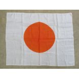 A WWII Japanese Red Rising Sun Flag approx. 90 x 69cm.
