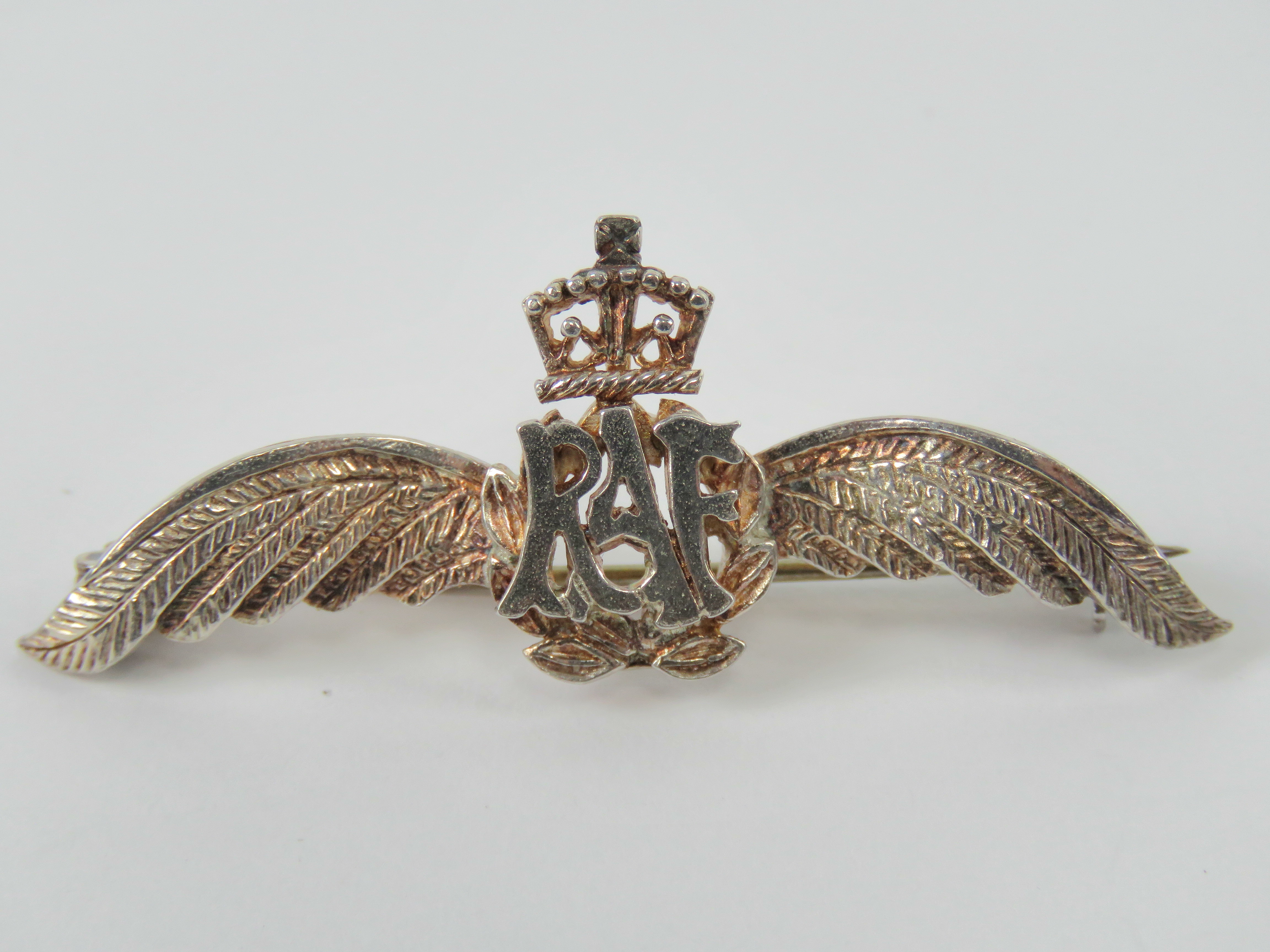 A silver RAF badge or brooch, London 925 hallmark. - Image 2 of 4