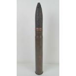 An inert WWII Soviet 45mm A-T shell with original stencilling to the casing, dated 1939.