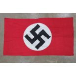 A WWII German flag stamped Alfred Eriksen, 140 x 74cm.