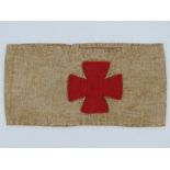 A WWI German Medical arm band, in frame.