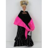 Happy Holidays Barbie Doll 1998 with crown and shawl (no shoes).