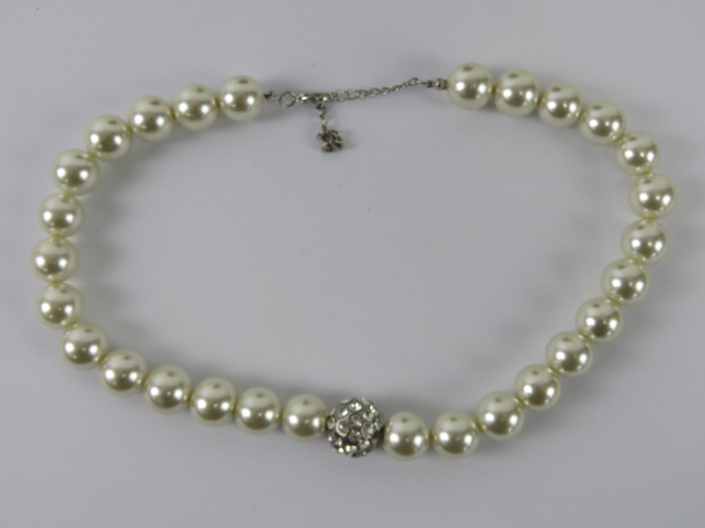 A Karen Millen faux pearl necklace in bag. - Image 2 of 3
