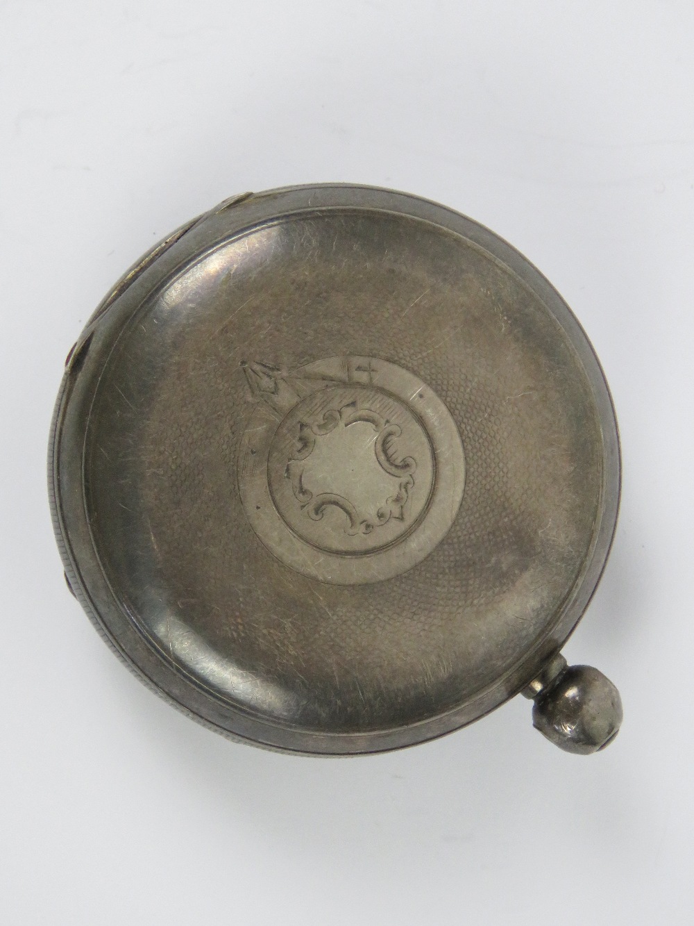 A HM silver open face key wind pocket watch, - Image 3 of 6