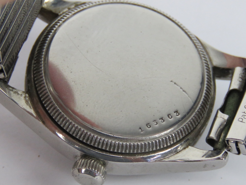 A Rolex 'Oyster Junior Sport' wrist watch c1940's, silvered dial with luminous Arabic numerals, - Image 4 of 7